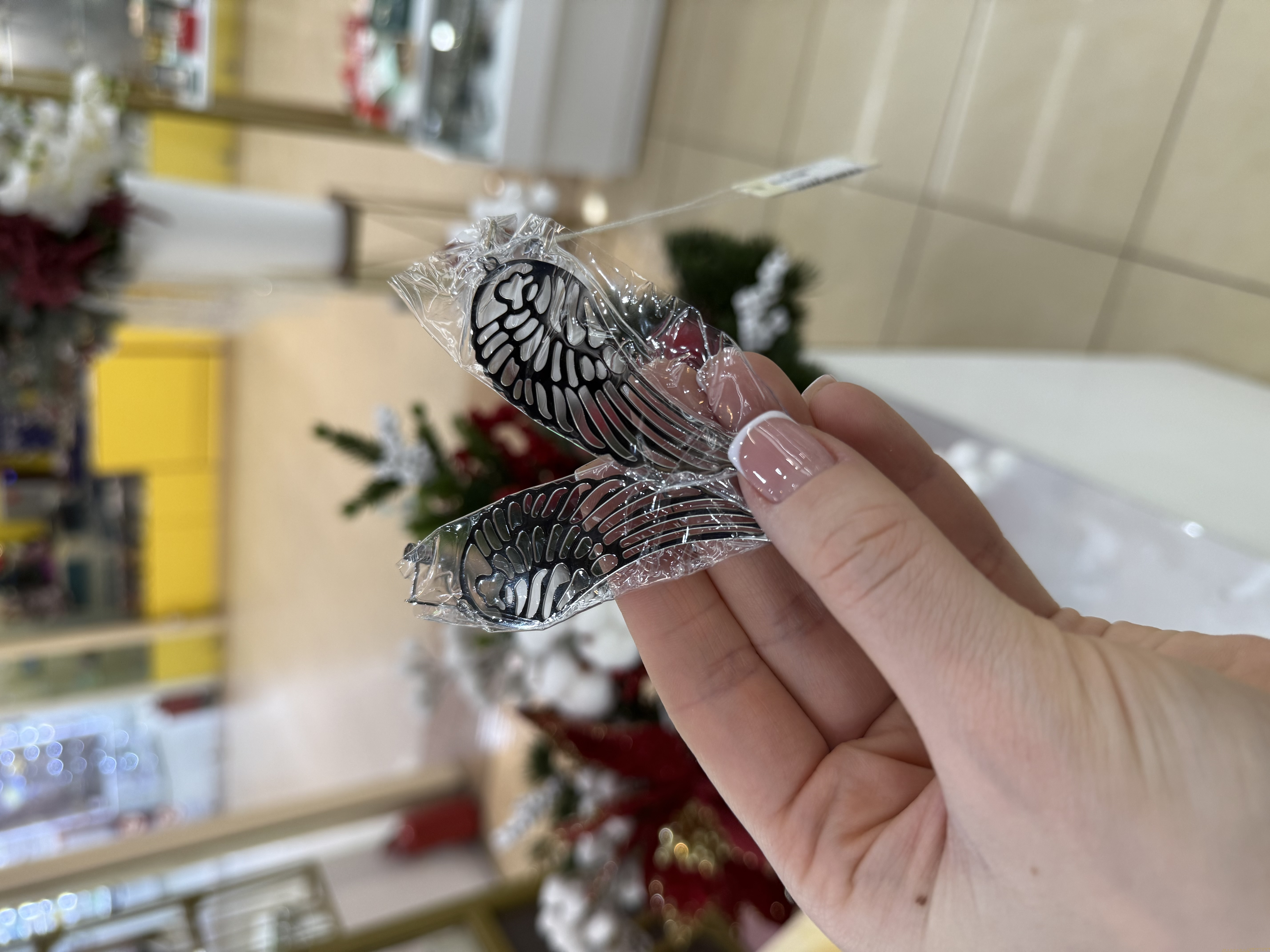 Серьги Elixa EL124-6285 крылья серебряные